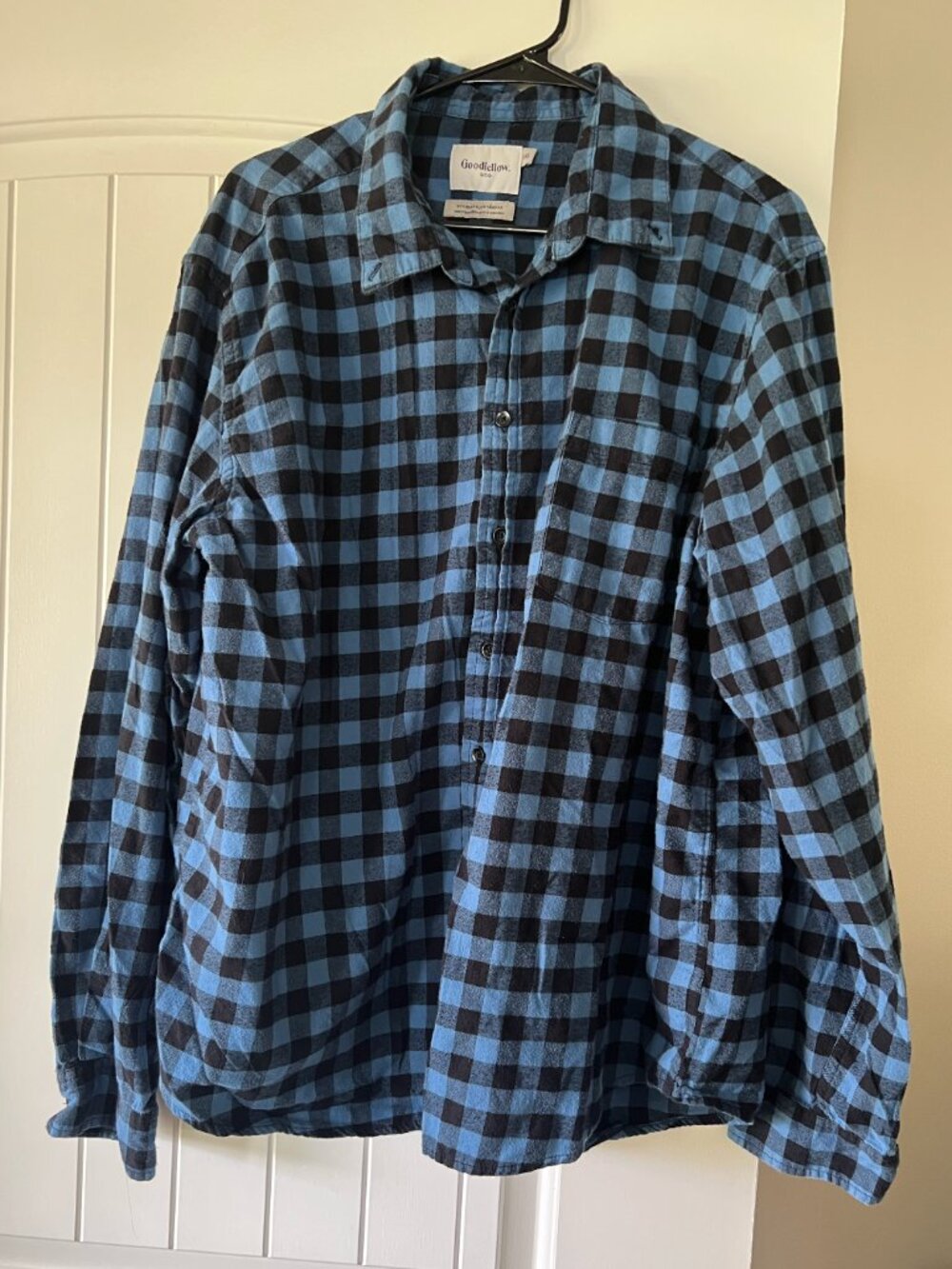 Mens Goodfellow XXL Blue Flannel Button Down